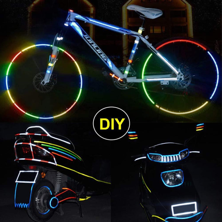 10 Rolls Bicycle Mountain Bike Motorcycle Sticker Car Contour Reflective Sticker Night Riding Reflective Sticker 1 x 800cm(Red White) - Decorative Accessories by buy2fix | Online Shopping UK | buy2fix