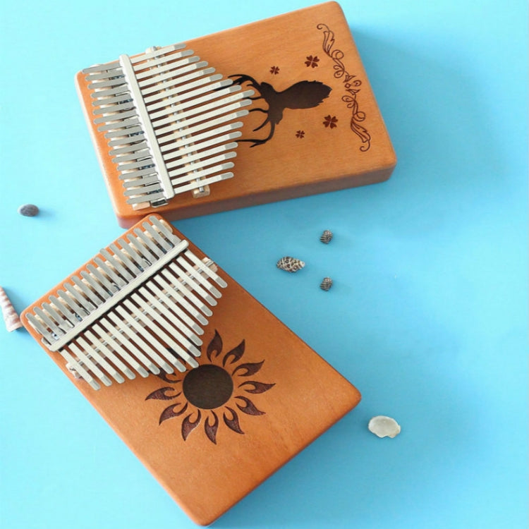 17-tone Kalimba Portable Thumb Piano, Style:Mahogany-Classic Deer - Toys & Hobbies by buy2fix | Online Shopping UK | buy2fix