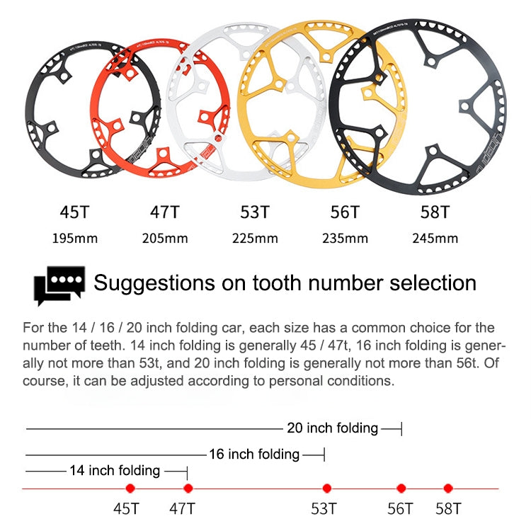 Litepro Folding Bike Sprocket Wheel LP Disk Disc, Specification:45T(Silver) - Outdoor & Sports by Litepro | Online Shopping UK | buy2fix