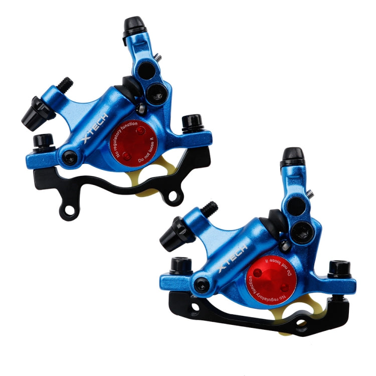 ZOOM HB100 Mountain Bike Hydraulic Brake Caliper Folding Bike Cable Pull Hydraulic Disc Brake Caliper, Style:Front and Rear(Blue) - Bicycle Brake Parts by Zoom | Online Shopping UK | buy2fix