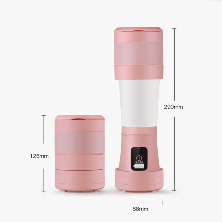 Folding Mini Juicer Household Multifunctional Portable Telescopic USB Charging Juicer Cup(Pink) - Home & Garden by buy2fix | Online Shopping UK | buy2fix