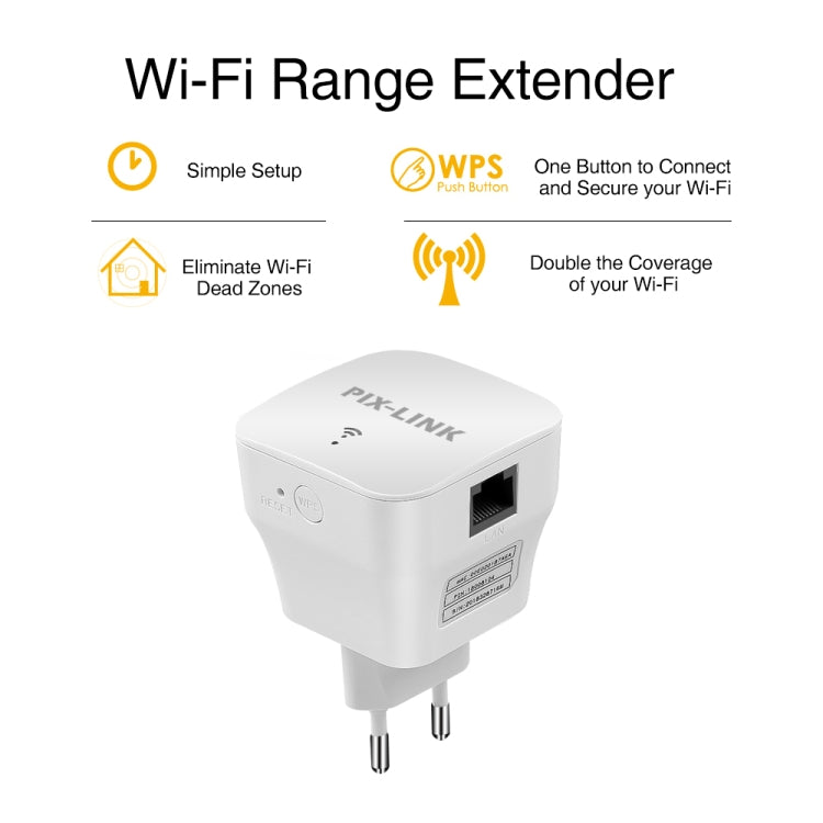 PIXLINK WR12 300Mbps WIFI Signal Amplification Enhanced Repeater, Plug Type:EU Plug - Computer & Networking by PIXLINK | Online Shopping UK | buy2fix