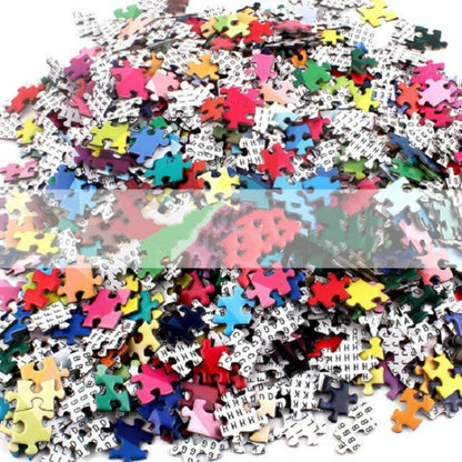 Round Shape Irregular Plane Puzzle Jigsaw Toy 1000 Pieces(Chameleon) - Puzzle Toys by buy2fix | Online Shopping UK | buy2fix
