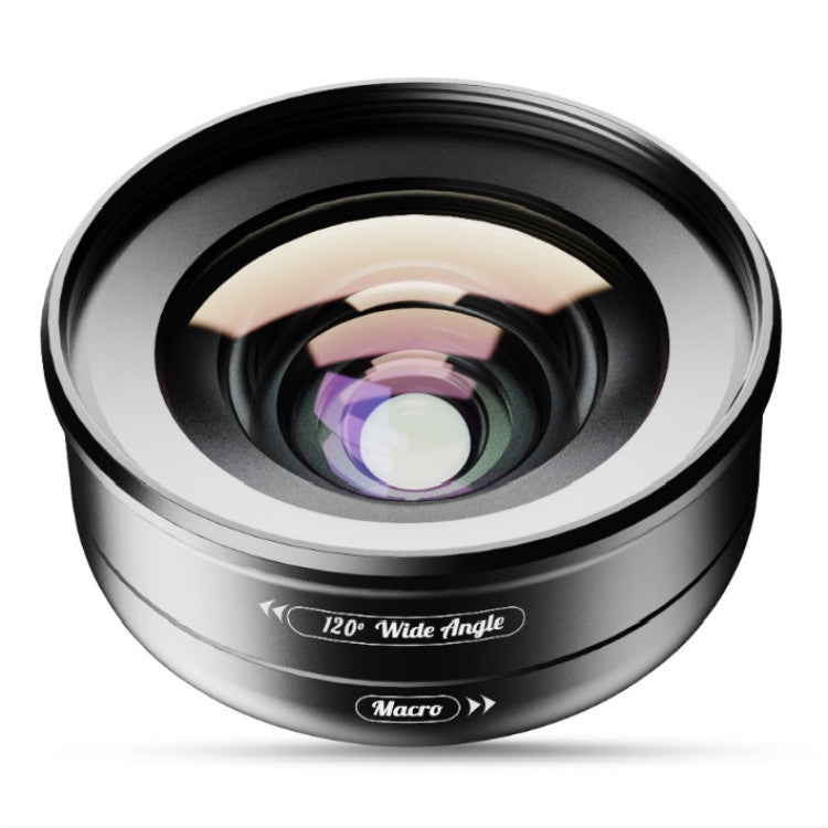 APEXEL APL-HD52IN1WM 2 in 1 Distortion-free HD 120-degree Wide-angle + 10X Macro Universal SLR External Mobile Phone Lens Set(Telephoto Clip) - Macro & Wide-angle by APEXEL | Online Shopping UK | buy2fix