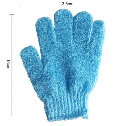5 PCS Shower Bath Gloves Exfoliating Spa Massage Scrub Body Glove(Blue) - Home & Garden by buy2fix | Online Shopping UK | buy2fix