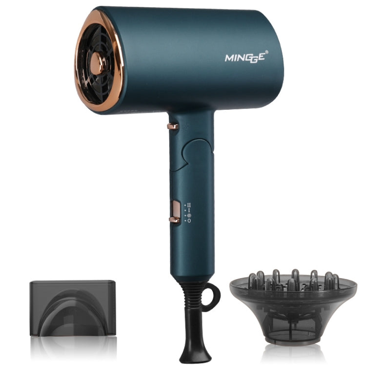 Mingge T1 T Style 1800W High-power Cold Hot Air Wind Fast Drying Folding Hair Dryer, Plug Type:UK Plug( Green) - Home & Garden by buy2fix | Online Shopping UK | buy2fix