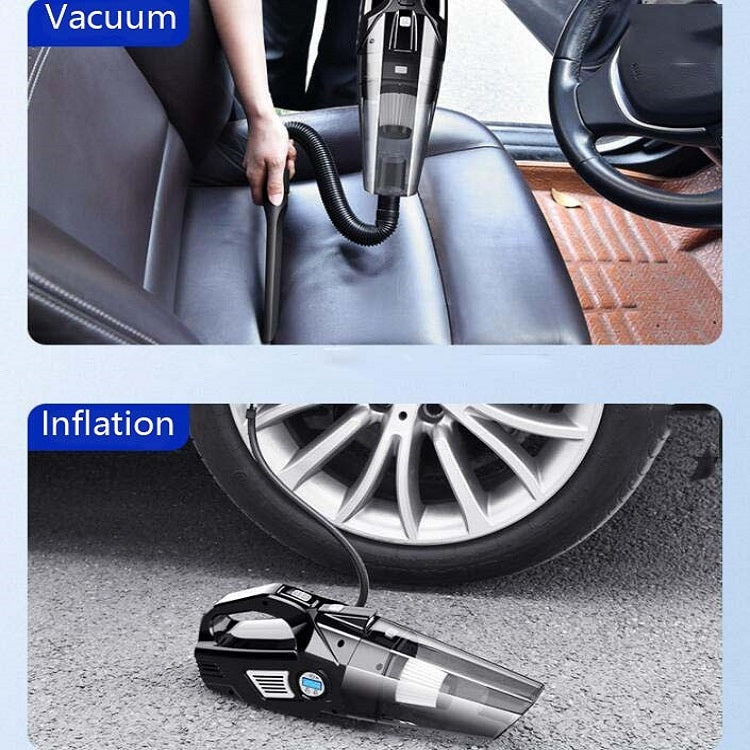 Car Vacuum Cleaner Air Pump Four-In-One Car Air Pump Digital Display 120W, Specification:Wired, Style:Mechanical Watch - Vacuum Cleaner by buy2fix | Online Shopping UK | buy2fix