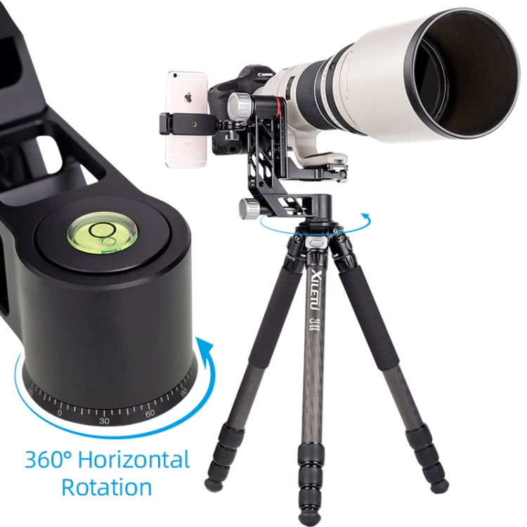 Xiletu Xgh3 360 Degree Rotation Horizontal Cantilever Hollow Gimbal Tripod Head - Camera Accessories by buy2fix | Online Shopping UK | buy2fix