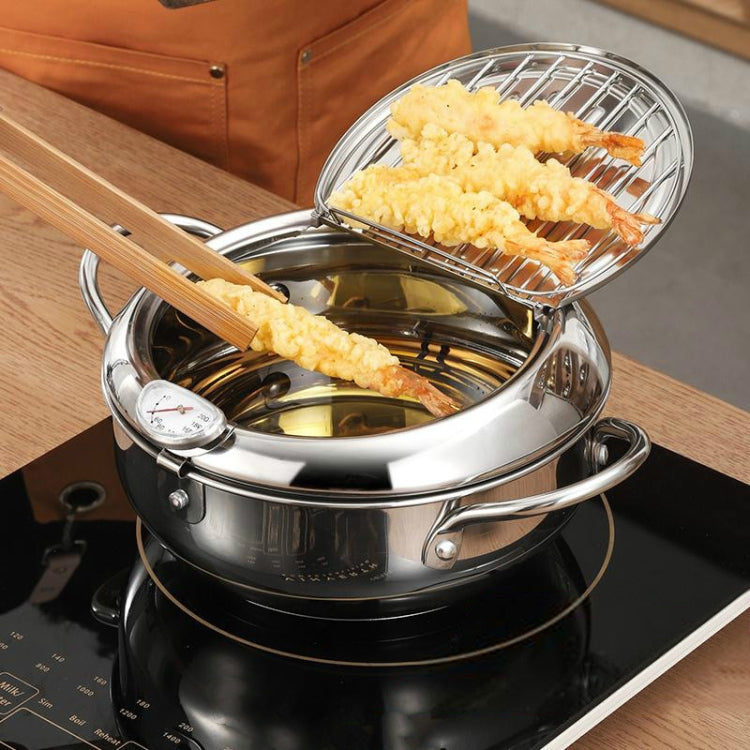 304 Stainless Steel Fryer Pot Household Temperature-controlled Multifunctional Thickening Pot, Size:20cm - Home & Garden by buy2fix | Online Shopping UK | buy2fix