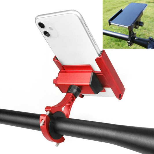 CYCLINGBOX Aluminum Alloy Mobile Phone Holder Bicycle Riding Takeaway Rotatable Metal Mobile Phone Bracket, Style:Handlebar Installation(Red) - Holders by CYCLINGBOX | Online Shopping UK | buy2fix