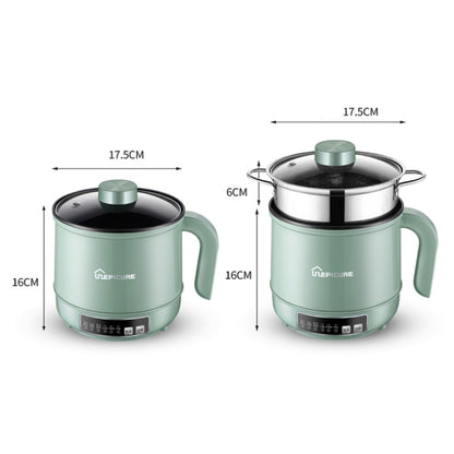 Multi-Function Electric-Cooker Mini Dormitory Student Cooking Rice Stir Frying Non-Stick Pot, 110V US Plug, Colour: Green Smart Single Pot(1.7L) - Home & Garden by buy2fix | Online Shopping UK | buy2fix