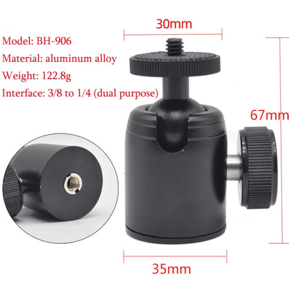 BH-906 Mini Desktop Aluminum Alloy Tripod Mini Ball Head 360 Degree Pan 90 Degree Tilt Tripod - Camera Accessories by buy2fix | Online Shopping UK | buy2fix