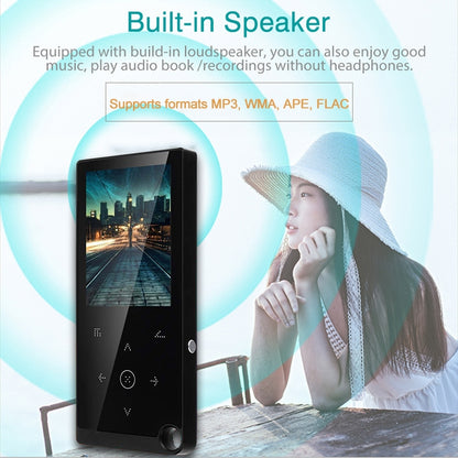 E05 2.4 inch Touch-Button MP4 / MP3 Lossless Music Player, Support E-Book / Alarm Clock / Timer Shutdown, Memory Capacity: 16GB without Bluetooth(Black) - Consumer Electronics by buy2fix | Online Shopping UK | buy2fix