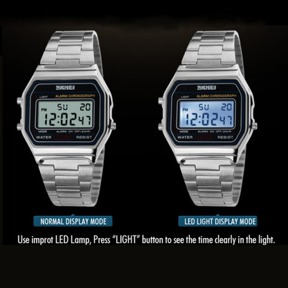 SKMEI 1123 Men Business Lightweight Watch Waterproof Steel Band Electronic Watch - Metal Strap Watches by SKMEI | Online Shopping UK | buy2fix
