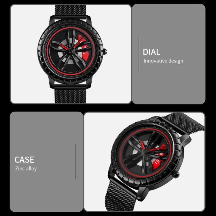 SKMEI 1634 Men Waterproof Watch Fashion Quartz Watch(Black Mesh Belt) - Sport Watches by SKMEI | Online Shopping UK | buy2fix