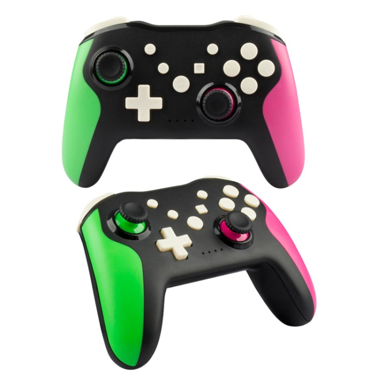 NS009 6-Axis Vibration Burst Wireless Bluetooth Gamepad For Switch Pro(Green and White) - Gamepads by buy2fix | Online Shopping UK | buy2fix