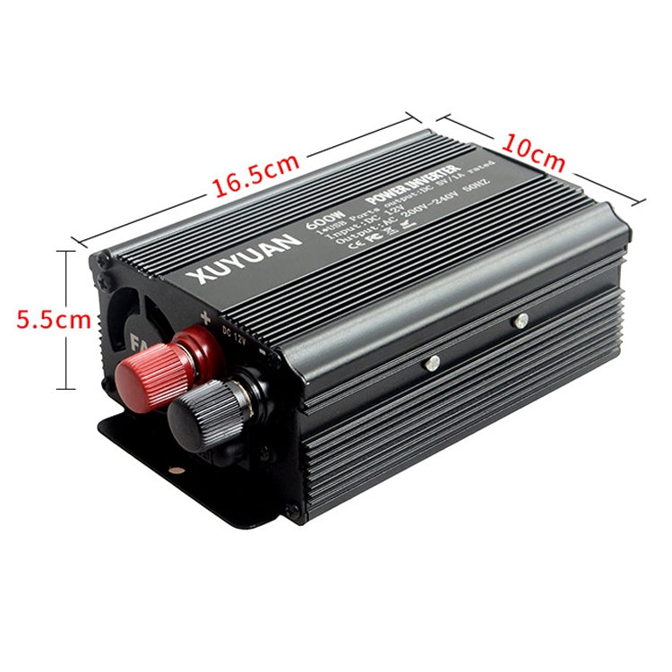 XUYUAN 600W Solar Car Home Inverter USB Charging Converter, EU Plug, Specification: 12V to 220V -  by XUYUAN | Online Shopping UK | buy2fix