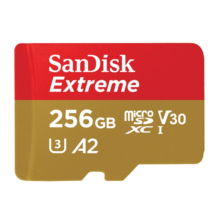 SanDisk U3 High-Speed Micro SD Card  TF Card Memory Card for GoPro Sports Camera, Drone, Monitoring 256GB(A2), Colour: Gold Card - Micro SD Card by SanDisk | Online Shopping UK | buy2fix