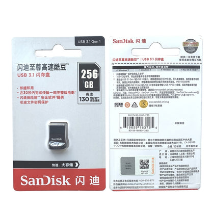 SanDisk CZ430 USB 3.1 Mini Computer Car U Disk, Capacity: 256GB - USB Flash Drives by SanDisk | Online Shopping UK | buy2fix