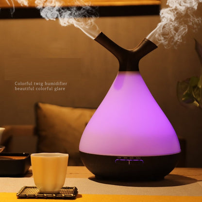 YCTA-008 Household Mute Small Wood Grain Colorful Light Aroma Diffuser Night Tree Air Humidifier, Product specifications: US Plug(Light Wood Grain) - Home & Garden by buy2fix | Online Shopping UK | buy2fix