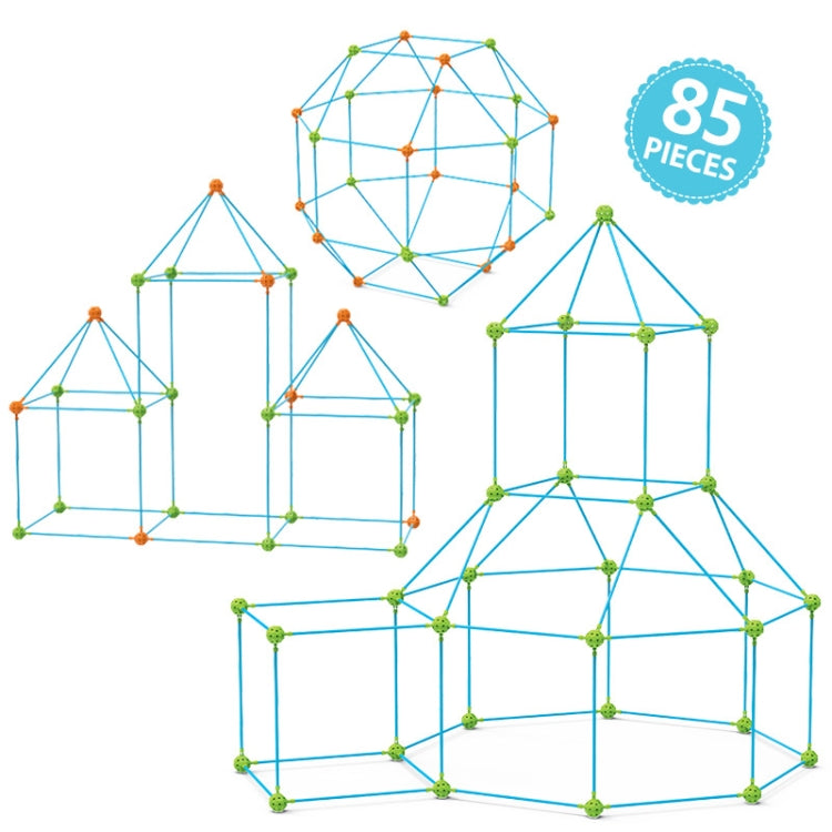 85 in 1 DIY Tent Toy Assembling Play House DIY Children Tent Building Toy(Square-Green) - Toy Sports by buy2fix | Online Shopping UK | buy2fix