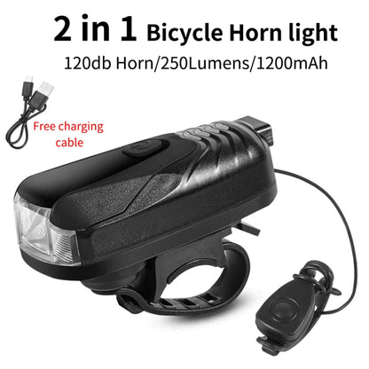 West Biking Bicycle Light Riding Speaker Lamp USB Mountain Bike Glare Car Front Lamp(Black) - Headlights by West Biking | Online Shopping UK | buy2fix