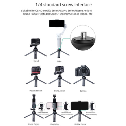 Sunnylife for Insta360 GO / DJI Osmo Action / GoPro Mount Bracket Stabilizer Aluminum Alloy Mini Tripod - DJI & GoPro Accessories by Sunnylife | Online Shopping UK | buy2fix