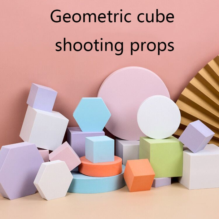8 PCS Geometric Cube Photo Props Decorative Ornaments Photography Platform, Colour: Large White Rectangular - Camera Accessories by buy2fix | Online Shopping UK | buy2fix