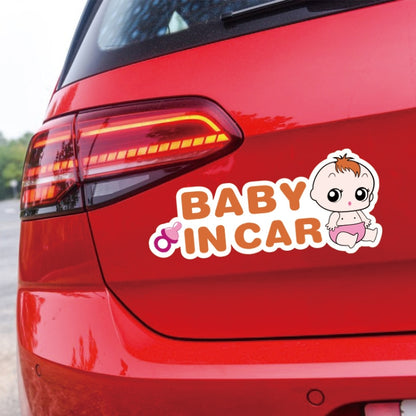 10 PCS There Is A Baby In The Car Stickers Warning Stickers Style: CT203 Baby O Boy Triangle Magnetic Stickers - Warning Sticker by buy2fix | Online Shopping UK | buy2fix