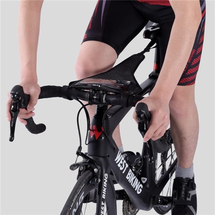 WEST BIKING YP0719251 Bicycle Mobile Phone Bag Road Vehicles Anti-Sweat Net(Black) - Bicycle Bags by WEST BIKING | Online Shopping UK | buy2fix