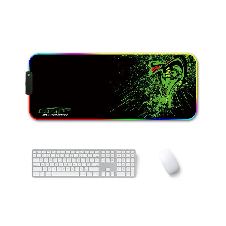 260x390x3mm F-01 Rubber Thermal Transfer RGB Luminous Non-Slip Mouse Pad(Brontosaurus) - Mouse Pads by buy2fix | Online Shopping UK | buy2fix