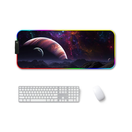 300x350x4mm F-01 Rubber Thermal Transfer RGB Luminous Non-Slip Mouse Pad(Vast Starry Sky) - Mouse Pads by buy2fix | Online Shopping UK | buy2fix