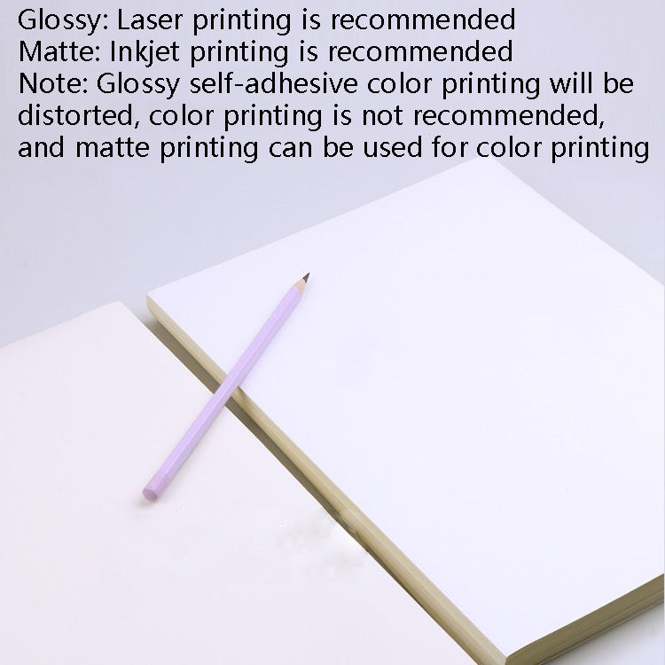 100 Sheets A4 Non-Adhesive Print Paper Blank Writing Adhesive Laser Inkjet Print Label Paper(Matte) - Consumer Electronics by buy2fix | Online Shopping UK | buy2fix