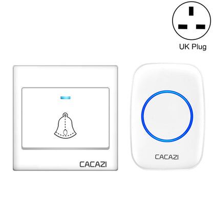 CACAZI H10 1 For 1 Wireless Smart Doorbell without Battery, Plug:UK Plug(White) - Wireless Doorbell by CACAZI | Online Shopping UK | buy2fix