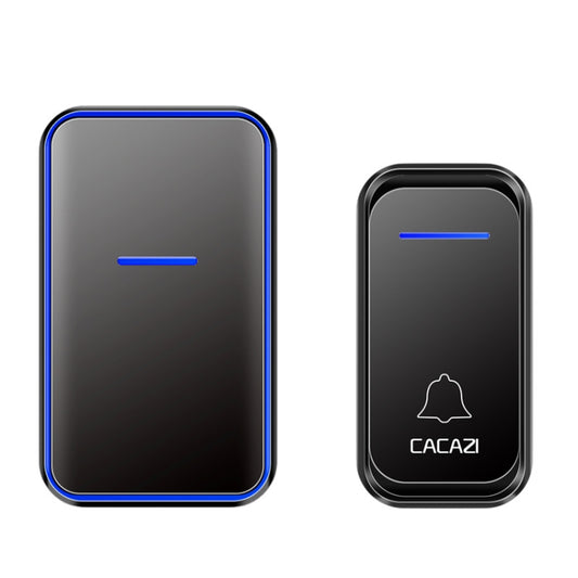 CACAZI Home Smart Digital Wireless Doorbell Remote Electronic Doorbell Elderly Pager, Style: US Plug(Black) - Wireless Doorbell by CACAZI | Online Shopping UK | buy2fix