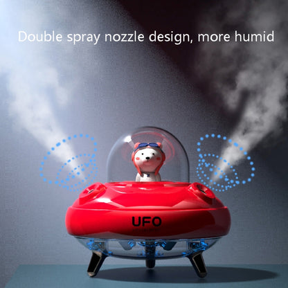 HO3 UFO Double Spraying Pet Humidifier Home Air Nebulizer Water Replenishing Instrument, Colour: Battery Model (White) - Home & Garden by buy2fix | Online Shopping UK | buy2fix