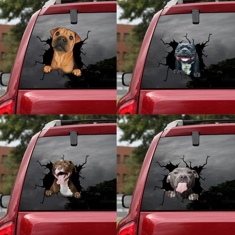 7 PCS Animal Wall Stickers Puppy Hole Car Window Static Sticker(Puppy 05) - In Car by buy2fix | Online Shopping UK | buy2fix