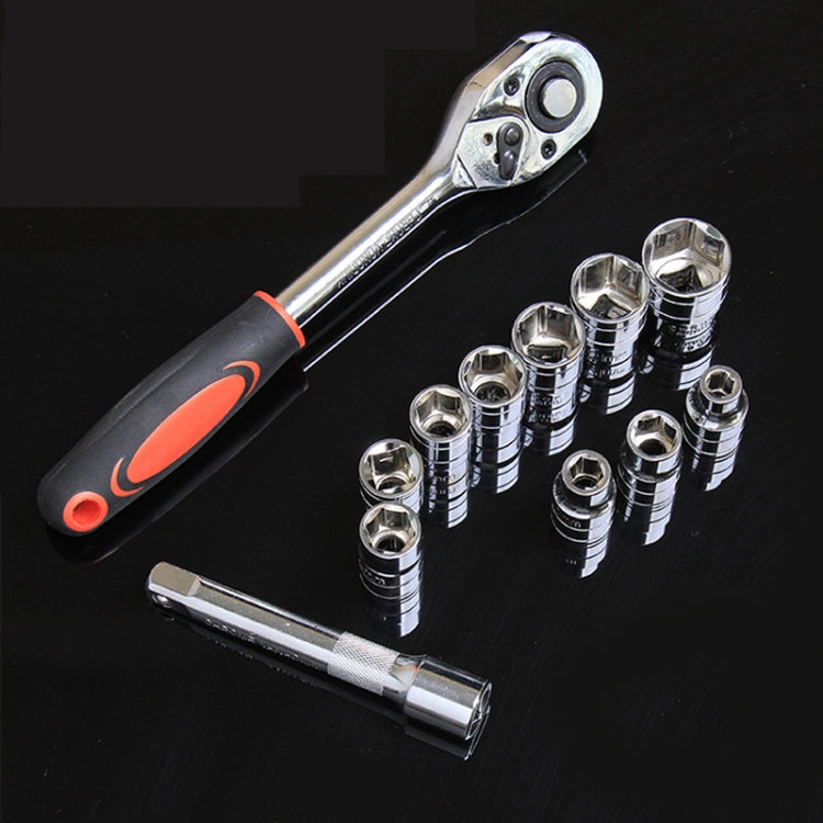 CY-0028 12 PCS/Set Auto Repair Tool Ratchet Quick Socket Wrench Hardware Box Combination, Model: 1/2 Big Fly - In Car by buy2fix | Online Shopping UK | buy2fix