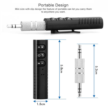 H-139 3.5mm Lavalier Bluetooth Audio Receiver with Metal Adapter(Blue) - Apple Accessories by buy2fix | Online Shopping UK | buy2fix