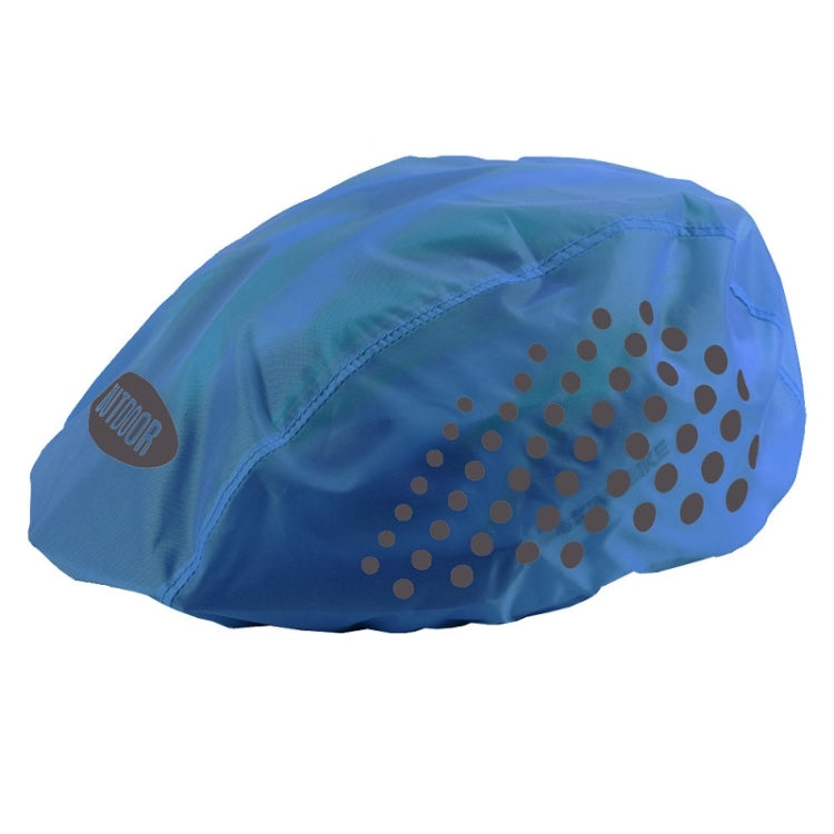 2 PCS Cycling Helmet Rain Cover Outdoor Reflective Safety Helmet Cover, Size: Free Size(Blue (Style 2)) - Protective Helmet & Masks by buy2fix | Online Shopping UK | buy2fix