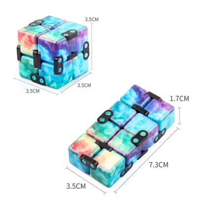 3 PCS Unlimited Magics Cube Colorful UV Printing Pocket Magic Cube Variety Folding Fingertip Magic Cube Decompression Toy(NO.168-8-36 Color Flower Pattern) - Magic Cubes by buy2fix | Online Shopping UK | buy2fix