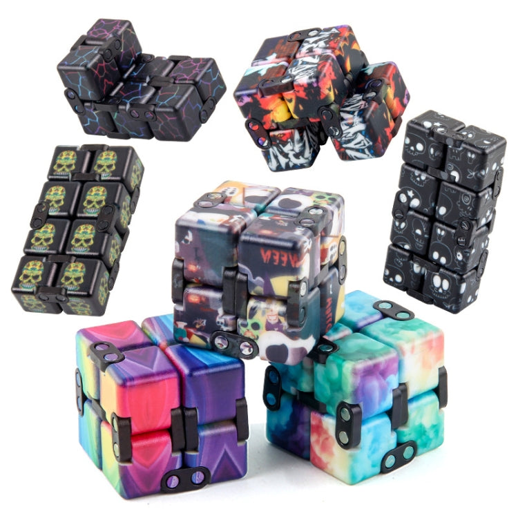 3 PCS Unlimited Magics Cube Colorful UV Printing Pocket Magic Cube Variety Folding Fingertip Magic Cube Decompression Toy(NO.168-8-36 Color Flower Pattern) - Magic Cubes by buy2fix | Online Shopping UK | buy2fix