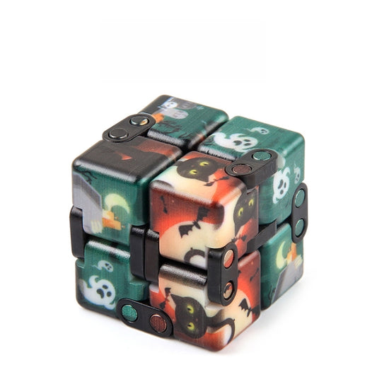 3 PCS  Infinite Magic Cube Halloween Theme Variety Flip Folding Second Order Magic Cube Finger Toy, Colour: NO.168-8-24 Halloween Green - Magic Cubes by buy2fix | Online Shopping UK | buy2fix