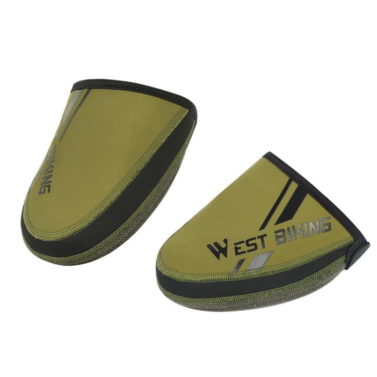 WEST BIKING Bicycle Riding Half Palm Windproof And Warm Lock Shoe Cover, Size: L(Army Green) - Others by WEST BIKING | Online Shopping UK | buy2fix