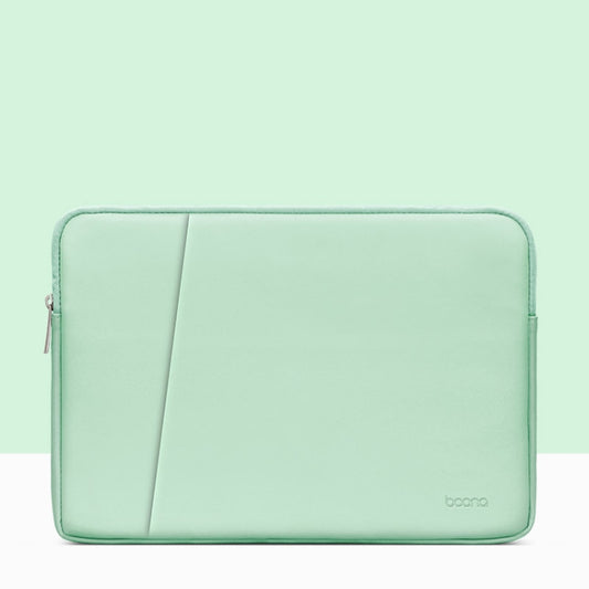 Baona BN-Q004 PU Leather Laptop Bag, Colour: Double-layer Mint Green, Size: 13/13.3/14 inch - 14.1 inch by Baona | Online Shopping UK | buy2fix