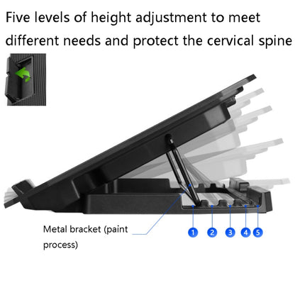 ICE COOREL N106 Laptop Base Adjustment Radiator Dual-Fan Notebook Cooling Bracket, Colour: Flagship Version (Sea Blue) - Computer & Networking by ICE COOREL | Online Shopping UK | buy2fix