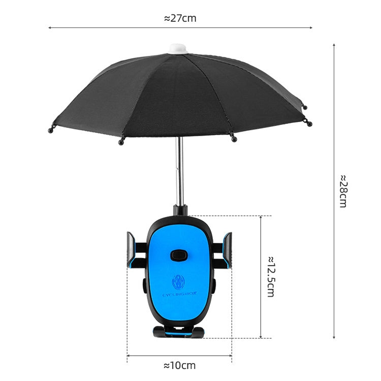 CYCLINGBOX BG-2935 Bicycle Mobile Phone Bracket With Umbrella Waterproof Navigation Electric Car Mobile Phone Frame, Style: Rearview Mirror Installation (Red) - Outdoor & Sports by CYCLINGBOX | Online Shopping UK | buy2fix