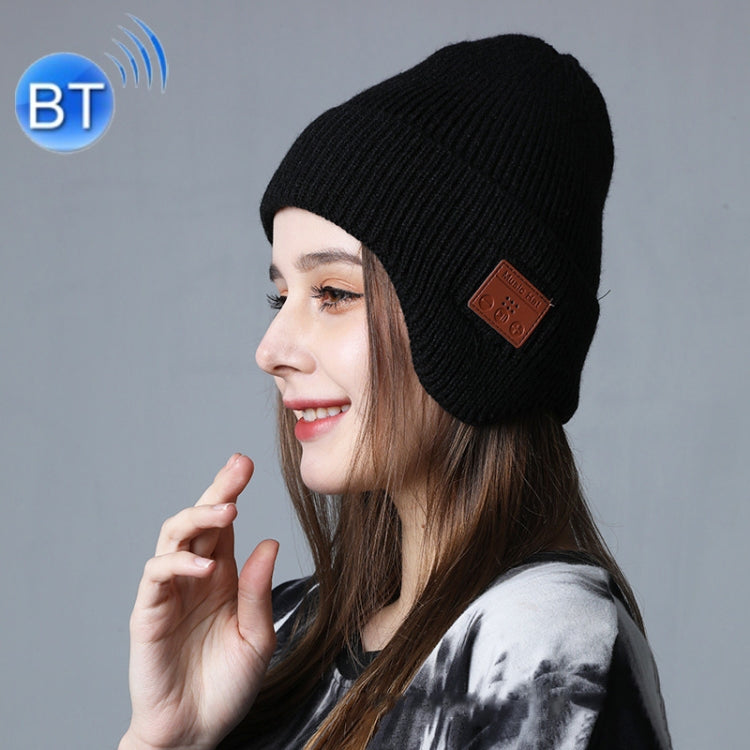 TR Ear-Covered Bluetooth Music Hat 5.0 Binaural Stereo Headphone Cap(Black) - Smart Wear by buy2fix | Online Shopping UK | buy2fix