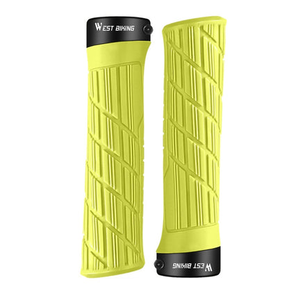 WEST BIKING Bicycle Anti-Skid And Shock-Absorbing Comfortable Grip Cover(Yellow) - Decorative Accessories by WEST BIKING | Online Shopping UK | buy2fix