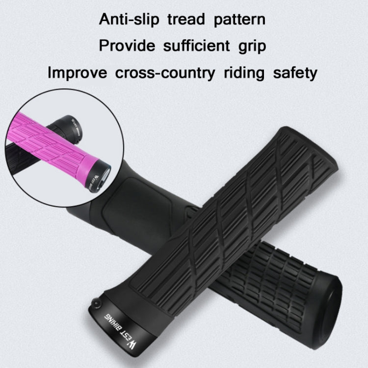 WEST BIKING Bicycle Anti-Skid And Shock-Absorbing Comfortable Grip Cover(Black) - Decorative Accessories by WEST BIKING | Online Shopping UK | buy2fix